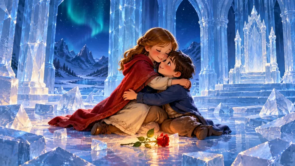 La reina de las nieves: cuento adaptado de Hans Christian Andersen 1 Gerda y Kay se reencuentran en el palacio de hielo.